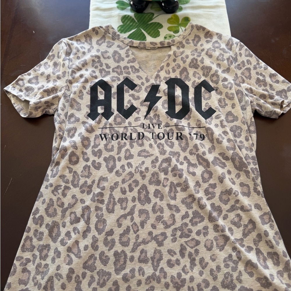 Maurices Gray Leopard Print Top